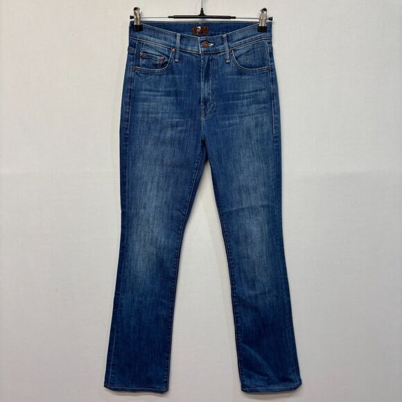 Mother Jeans The Insider Heel Jeans Size 27 Bootcut Blue Denim Altered C042 -19 - Picture 1 of 16